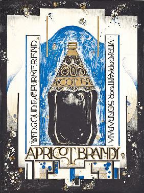 Poster advertising apricot brandy, for the wine and sherry seller Oud c.1920