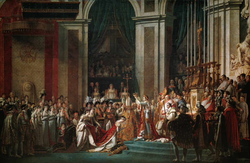 Napoleon krönt Kaiserin Joséphine von Jacques Louis David