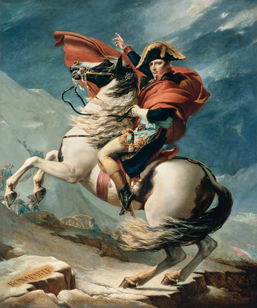 Napoleon überquert die Alpen am 20. Mai 1800 von Jacques Louis David
