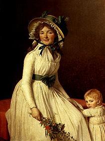 Bildnis der Madame Sérizat mit ihrem Sohn von Jacques Louis David