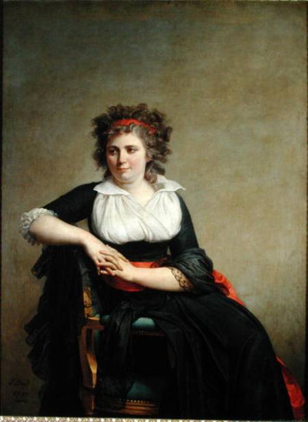 The Marquise d'Orvilliers (1772-1862) (nee Jeanne-Robertine Rilliet) Seated von Jacques Louis David