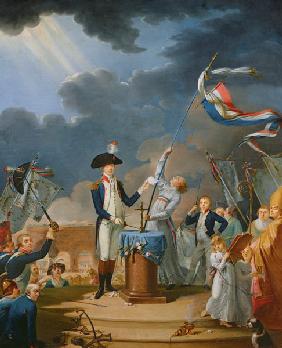 The Oath of Lafayette at the Festival of the Federation, 14th July 1790 1791