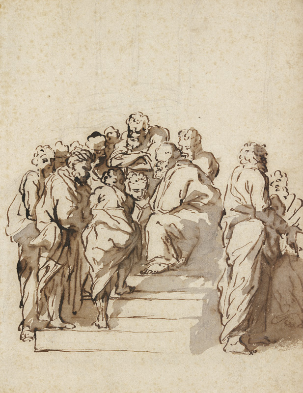 Sokrates im Kreise seiner Schüler von Jacques van Schuppen