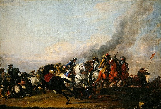 Collision of the Cavalry von Jacques (Le Bourguignon) Courtois