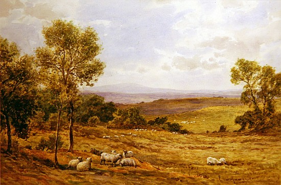Cumberland hills from Wardrew House, Gilston von James Aumonier