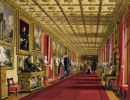 South Corridor, Windsor Castle, 1838 (chromolitho) von James Baker Pyne