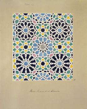 Mosaic Pavement in the Alhambra, from 'The Arabian Antiquities of Spain', published 1815 (w/c on pap 18th