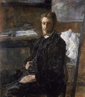 Porträt des Künstlers Willy Finch (Portrait du peintre Willy Finch), 1882, von James Ensor (1860-194