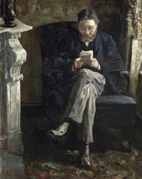 Porträt des Vaters des Künstlers, 1881, von James Ensor (1860-1949), Öl auf Leinwand. Belgien, 19. J