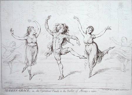Modern Grace, or the Operatical Finale to the Ballet of Alonzo e caro von James Gillray