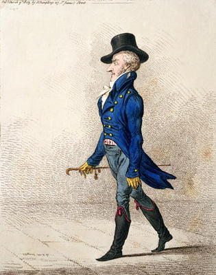 Portrait of a Man, published by Hannah Humphrey in 1803 (hand-coloured etching) von James Gillray