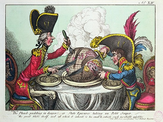 The Plum Pudding in Danger, 1805 (see also 152999) von James Gillray