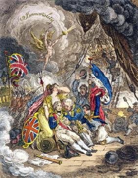 The Death of Admiral Lord Nelson at the Moment of Victory! published by Hannah Humphrey in 1805 (han 18th