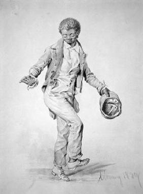 Black boy dancing, 1839 (pencil on paper)