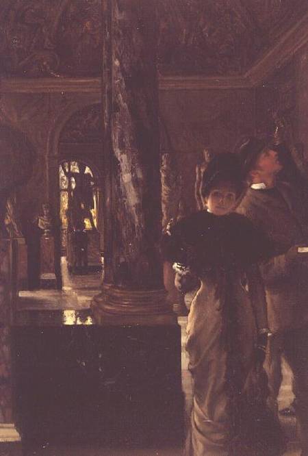 Foreign Visitors in the Louvre von James Jacques Tissot