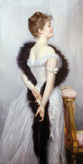 Portrait der Vicomtesse De Montmorand (1863-1924) 1889