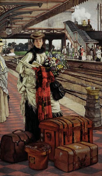 Waiting at the Station, Willesden Junction von James Jacques Tissot