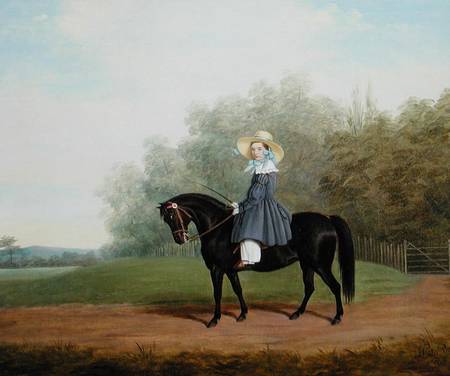 Portrait of a Girl Riding a Horse von James Loder