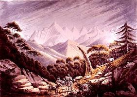 Nepalese Herdsmen in the Himalayas 1826  on