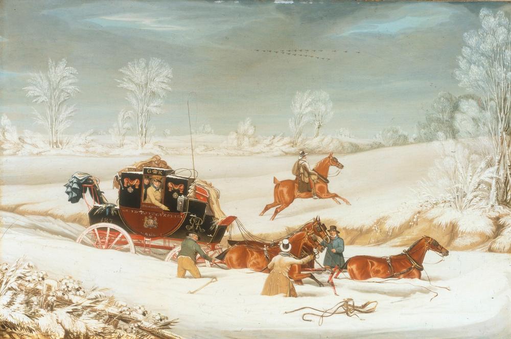 The Mail Coach in a Drift of Snow von James Pollard