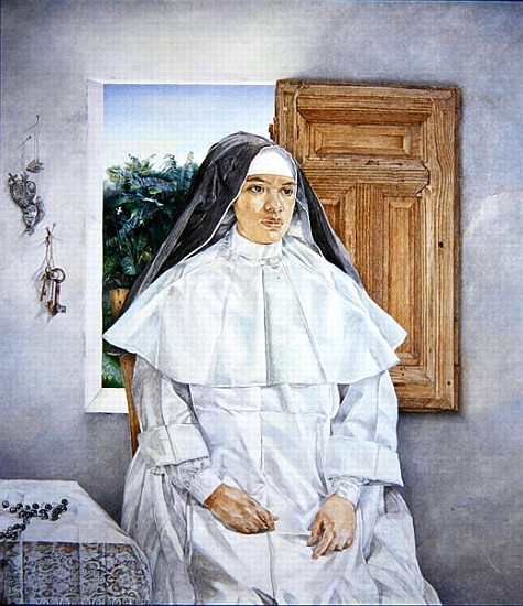 Portrait of Sister Nambo, 1990 (oil on canvas)  von  James  Reeve