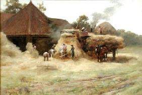 Threshing, a Scottish Farm 1884