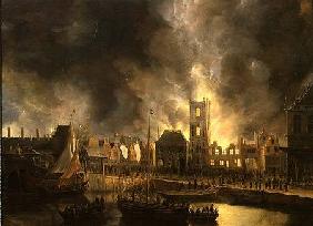 The Great Fire in the Old Town Hall Amsterdam 1652