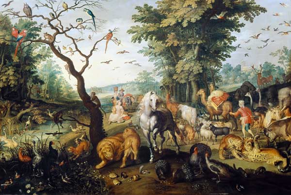 Noah führt die Tiere in die Arche von Jan Brueghel d. Ä.