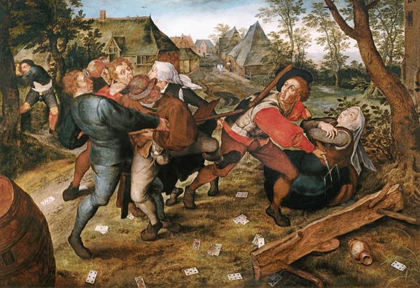 Bauernrauferei. von Jan Brueghel d. Ä.