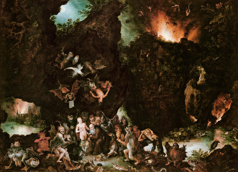 The Temptation of St. Anthony - Hell von Jan Brueghel d. Ä.