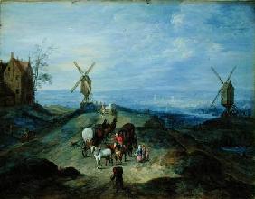 Landscape with Two Windmills 1612