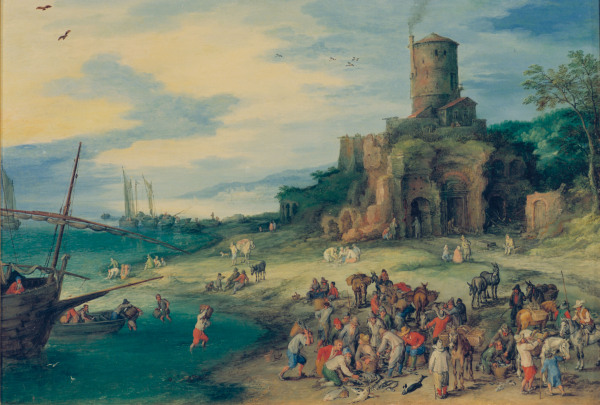 J.Brueghel d.Ä., Seelandsch.Scipionengr. von Jan Brueghel d. J.