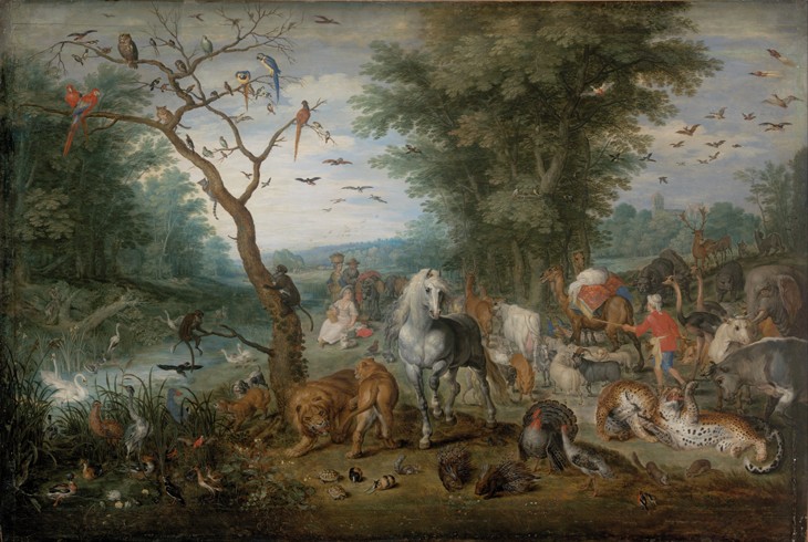 Paradieslandschaft mit Tieren von Jan Brueghel d. J.
