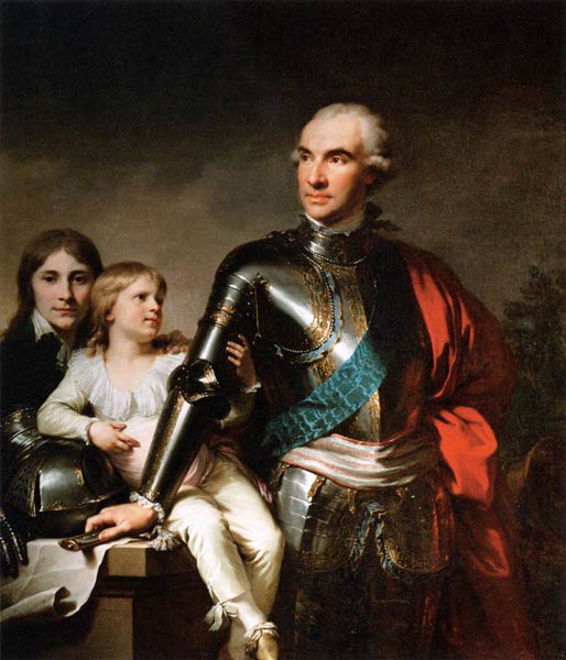 Porträt Graf Stanislaw Szczesny Potocki (1753-1805) mit Söhne  von Jan Chrzciciel Lampi d.Ä.