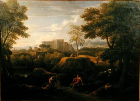 Landscape with figures von Jan Frans van Bloemen