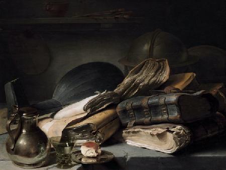 Stillleben mit Büchern Um 1627-28