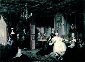 Empress Catherine the Great (1729-96) receiving a letter 1861