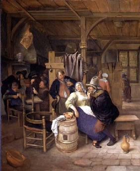 A Tavern Interior with Card Players