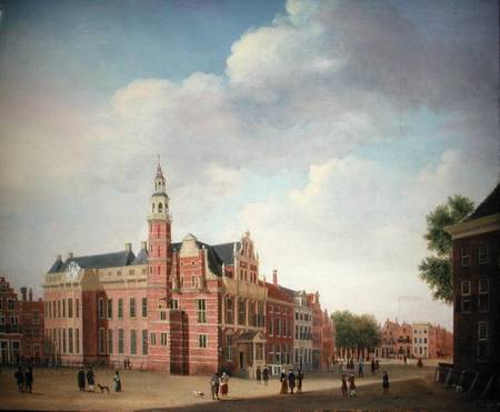 View of the Old Town Hall, The Hague von Jan the Elder Ekels