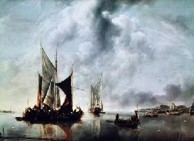 Calm or, Boats near the Coast after 1651