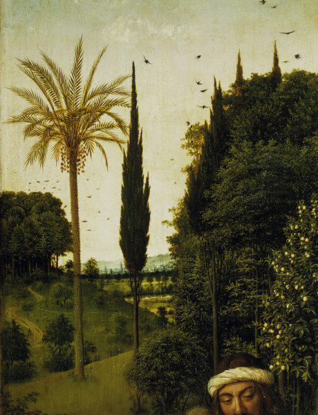 Genter Altar (Det.), Palme von Jan van Eyck
