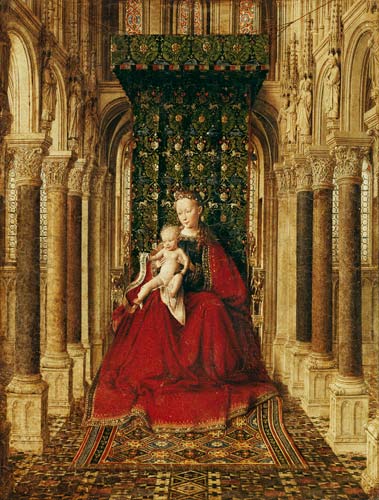 Madonna mit Kind. Mitteltafel eines Flügelaltärchens. von Jan van Eyck