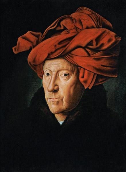 Porträt eines Mannes mit rotem Turban 1433