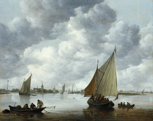 Fishingboat in an Estuary von Jan van Goyen