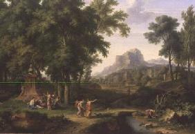 Arcadian Landscape with a Bust of Flora 1724-25