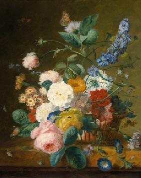 Still life with Flowers in a Basket