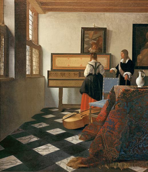 Herr und Dame am Spinett von Johannes Vermeer