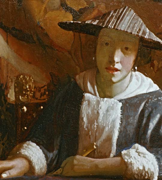 Vermeer / Girl with flute / c.1665/70 von Johannes Vermeer