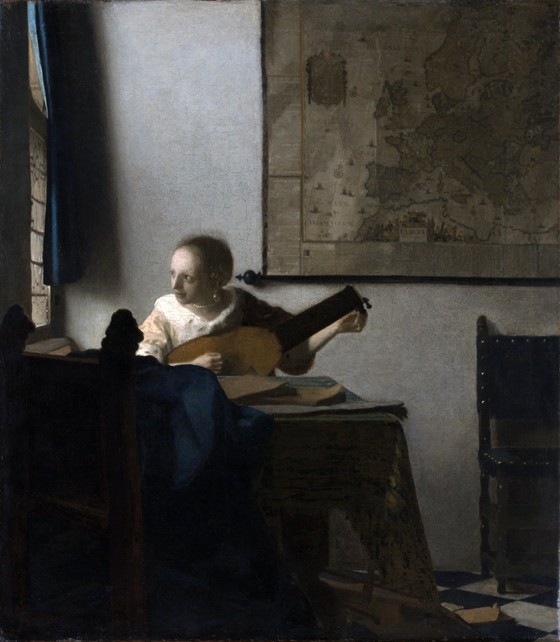 Lautenspielerin am Fenster von Johannes Vermeer