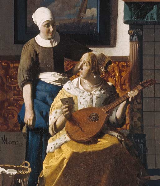 Ausschnitt aus Der Liebesbrief von Johannes Vermeer